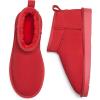 imageDREAM PAIRS Ankle Winter Mini Boots for Women Genuine Suede Faux Fur Lining Water Resistant Warm Snow Boots Slip On Memory Foam Comfort Booties FuzzyClassicRed