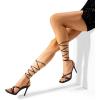imageDREAM PAIRS Heels for Women Strappy High Stiletto Lace Up Heeled Sandals Square Open Toe Heels for Prom Party DatingBlackpu