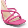 imageDREAM PAIRS Heels for Women Strappy High Stiletto Lace Up Heeled Sandals Square Open Toe Heels for Prom Party DatingHot Pinkpu