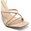 imageDREAM PAIRS Heels for Women Strappy High Stiletto Lace Up Heeled Sandals Square Open Toe Heels for Prom Party DatingNudepu
