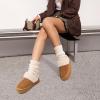 imageDREAM PAIRS Platform Slippers for Women Genuine Suede FuzzyEasy Cozy Memory Foam Waterproof Slippers Shoes for Indoor and OutdoorChestnut