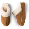 imageDREAM PAIRS Platform Slippers for Women Genuine Suede FuzzyEasy Cozy Memory Foam Waterproof Slippers Shoes for Indoor and OutdoorChestnut