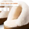 imageDREAM PAIRS Platform Slippers for Women Genuine Suede FuzzyEasy Cozy Memory Foam Waterproof Slippers Shoes for Indoor and OutdoorChestnut