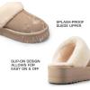 imageDREAM PAIRS Platform Slippers for Women Genuine Suede FuzzyEasy Cozy Memory Foam Waterproof Slippers Shoes for Indoor and OutdoorSand