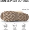 imageDREAM PAIRS Platform Slippers for Women Genuine Suede FuzzyEasy Cozy Memory Foam Waterproof Slippers Shoes for Indoor and OutdoorSand