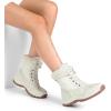 imageDREAM PAIRS Snow Boots for Women Waterproof Mid Calf Lace Up Duck Boots Warm Faux Fur FuzzyGo Bold Winter Boots for OutdoorBeige