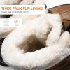 imageDREAM PAIRS Snow Boots for Women Waterproof Mid Calf Lace Up Duck Boots Warm Faux Fur FuzzyGo Bold Winter Boots for OutdoorChestnut