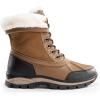 imageDREAM PAIRS Snow Boots for Women Waterproof Mid Calf Lace Up Duck Boots Warm Faux Fur FuzzyGo Bold Winter Boots for OutdoorChestnut