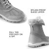 imageDREAM PAIRS Snow Boots for Women Waterproof Mid Calf Lace Up Duck Boots Warm Faux Fur FuzzyGo Bold Winter Boots for OutdoorLight Grey