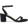 imageDREAM PAIRS Womens Chunky Strappy Heels Square Open Toe Ankle Buckle Low Heels Sandals for Daily Wedding Party DressBlack