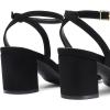 imageDREAM PAIRS Womens Chunky Strappy Heels Square Open Toe Ankle Buckle Low Heels Sandals for Daily Wedding Party DressBlack