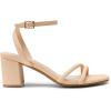 imageDREAM PAIRS Womens Chunky Strappy Heels Square Open Toe Ankle Buckle Low Heels Sandals for Daily Wedding Party DressNude