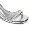 imageDREAM PAIRS Womens Chunky Strappy Heels Square Open Toe Ankle Buckle Low Heels Sandals for Daily Wedding Party DressSilverrhinestone