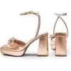 imageDREAM PAIRS Womens Double Bowknots Platform Chunky Heels Rhinestone High Square Toe Dress Sandals for Wedding Bridal PartyRose Goldpu