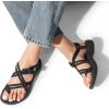 imageDREAM PAIRS Womens Walking Sandals With Arch Support Elastic Strap Summer Sport Athletic Casual Hiking Outdoor SandalAll Black