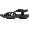 imageDREAM PAIRS Womens Walking Sandals With Arch Support Elastic Strap Summer Sport Athletic Casual Hiking Outdoor SandalAll Black