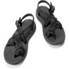 imageDREAM PAIRS Womens Walking Sandals With Arch Support Elastic Strap Summer Sport Athletic Casual Hiking Outdoor SandalAll Black