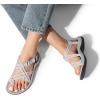 imageDREAM PAIRS Womens Walking Sandals With Arch Support Elastic Strap Summer Sport Athletic Casual Hiking Outdoor SandalLight Grey