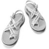 imageDREAM PAIRS Womens Walking Sandals With Arch Support Elastic Strap Summer Sport Athletic Casual Hiking Outdoor SandalLight Grey