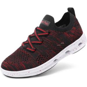 imageDREAM PAIRS Boys Girls Sneakers Kids Slip on Summer Quick Dry Lightweight Aqua Water ShoesBlackRed