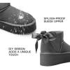 imageDREAM PAIRS FuzzyClassic Platform Mini Boots for Women Suede Genuine Leather Classic Winter Ankle Snow Boots with Memory Foam Insole Lightweight AntiSlip Outsole OutdoorGrey