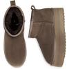 imageDREAM PAIRS FuzzyClassic Platform Mini Boots for Women Suede Genuine Leather Classic Winter Ankle Snow Boots with Memory Foam Insole Lightweight AntiSlip Outsole OutdoorTaupe