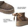 imageDREAM PAIRS FuzzyClassic Platform Mini Boots for Women Suede Genuine Leather Classic Winter Ankle Snow Boots with Memory Foam Insole Lightweight AntiSlip Outsole OutdoorTaupe