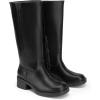 imageDREAM PAIRS Womens Knee High Boots Square Toe Platform Chunky Block Heel Banana Campus Boots for Women Comfortable Low Heel Side Zipper Womens Riding Tall BootsBlack