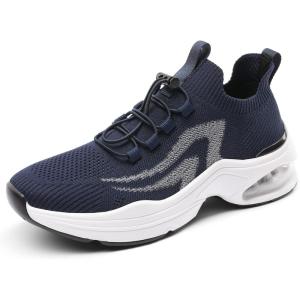 imageDREAM PAIRS Womens Slip On Walking Sneakers Air Cushion Tennis Shoes Slip Resistant Athletic Footwear for Nurse Casual Gym WorkoutNavy