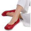 imageDREAM PAIRS Womens Ballet Flats Foldable Round Toe Dressy Comfortable Slip On Dress ShoesRed