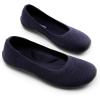 imageDREAM PAIRS Womens Ballet Flats Wide Toe Box Knit Flats for Women with Arch Support Comfortable Slip On Dressy Travel Work Business Office Shoes for WomenNavy