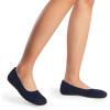 imageDREAM PAIRS Womens Ballet Flats Wide Toe Box Knit Flats for Women with Arch Support Comfortable Slip On Dressy Travel Work Business Office Shoes for WomenNavy
