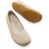 imageDREAM PAIRS Womens Ballet Flats Wide Toe Box Knit Flats for Women with Arch Support Comfortable Slip On Dressy Travel Work Business Office Shoes for WomenNude