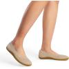 imageDREAM PAIRS Womens Ballet Flats Wide Toe Box Knit Flats for Women with Arch Support Comfortable Slip On Dressy Travel Work Business Office Shoes for WomenNude