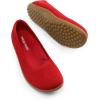 imageDREAM PAIRS Womens Ballet Flats Wide Toe Box Knit Flats for Women with Arch Support Comfortable Slip On Dressy Travel Work Business Office Shoes for WomenRed