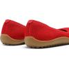 imageDREAM PAIRS Womens Ballet Flats Wide Toe Box Knit Flats for Women with Arch Support Comfortable Slip On Dressy Travel Work Business Office Shoes for WomenRed
