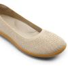 imageDREAM PAIRS Womens Ballet Flats Wide Toe Box Knit Flats for Women with Arch Support Comfortable Slip On Dressy Travel Work Business Office Shoes for WomenNude