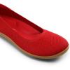 imageDREAM PAIRS Womens Ballet Flats Wide Toe Box Knit Flats for Women with Arch Support Comfortable Slip On Dressy Travel Work Business Office Shoes for WomenRed