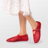 imageDREAM PAIRS Womens Mesh Ballet Flats Dressy Round Toe Comfortable Mary Jane Flat Shoes with Buckle StrapRed