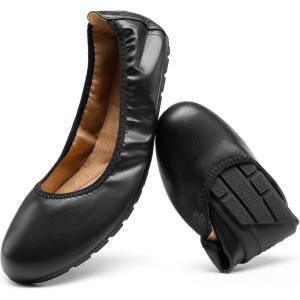imageDREAM PAIRS Womens Ballet Flats Foldable Round Toe Dressy Comfortable Slip On Dress ShoesBlack