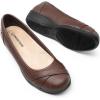 imageDREAM PAIRS Womens Ballet Flats Business Office Work Dress Shoes Comfortable Dressy Flats for WomenBrown