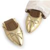 imageDREAM PAIRS Womens Foldable Flats Shoes Pointed Toe Ballet Flats Bowknot Comfort Slip on Dress ShoesGold