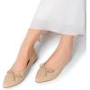 imageDREAM PAIRS Womens Foldable Flats Shoes Pointed Toe Ballet Flats Bowknot Comfort Slip on Dress ShoesNude