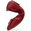 imageDREAM PAIRS Womens Foldable Flats Shoes Pointed Toe Ballet Flats Bowknot Comfort Slip on Dress ShoesRed