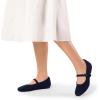 imageDREAM PAIRS Womens Mary Jane Ballet Flat Shoes Dressy Foldable Knit Flats with Arch Support Comfortable for Casual Work OfficeNavy