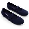 imageDREAM PAIRS Womens Mary Jane Ballet Flat Shoes Dressy Foldable Knit Flats with Arch Support Comfortable for Casual Work OfficeNavy