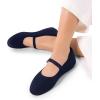 imageDREAM PAIRS Womens Mary Jane Ballet Flat Shoes Dressy Foldable Knit Flats with Arch Support Comfortable for Casual Work OfficeNavy