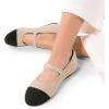 imageDREAM PAIRS Womens Mary Jane Ballet Flat Shoes Dressy Foldable Knit Flats with Arch Support Comfortable for Casual Work OfficeNudeBlack