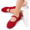 imageDREAM PAIRS Womens Mary Jane Ballet Flat Shoes Dressy Foldable Knit Flats with Arch Support Comfortable for Casual Work OfficeRed