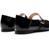 imageDREAM PAIRS Womens Silver Square Toe Mary Jane Flats Comfortable Casual Slip On Dress Shoes with Buckle Strap for Womens Daily WearBlackoily